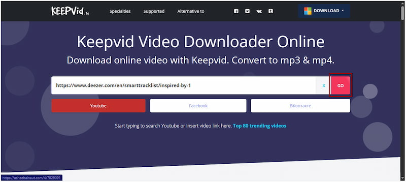 Initiate Deezer Conversion