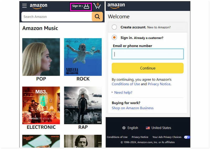 Login Amazon Account