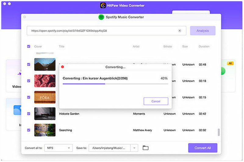 Initiate Spotify Coversion
