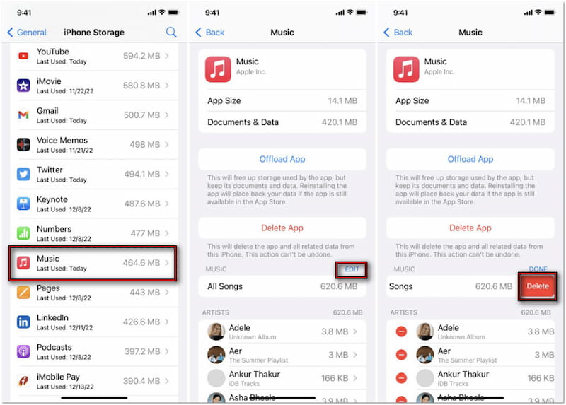 Delete All Apple Music on iPhone