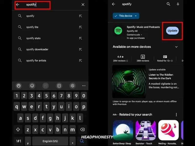 Update The Spotify