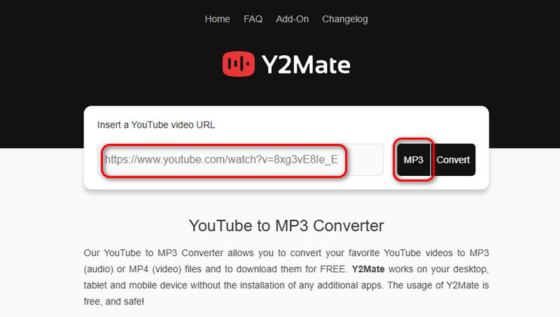 Y2mate Paste MP3