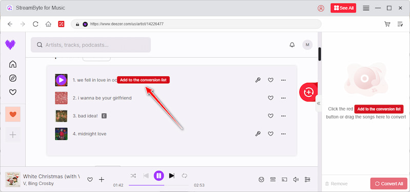 Deezer Add Music
