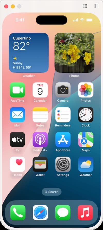 iPhone Mirroring Window