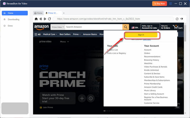 Log In Amazon Prime