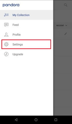 Pandora Settings