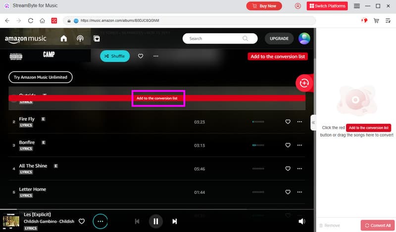 Add To Conversion List Streambyte