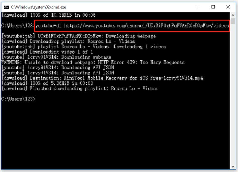 Download Youtube Channel Command Line