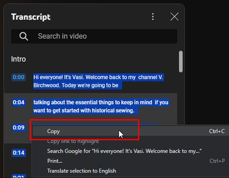 Manual Copy Subtitles