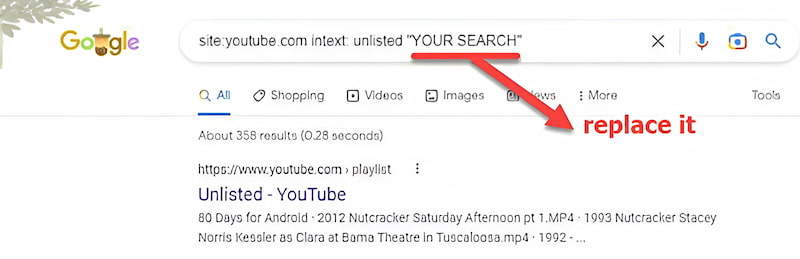 Search Unlisted Youtube Videos Google