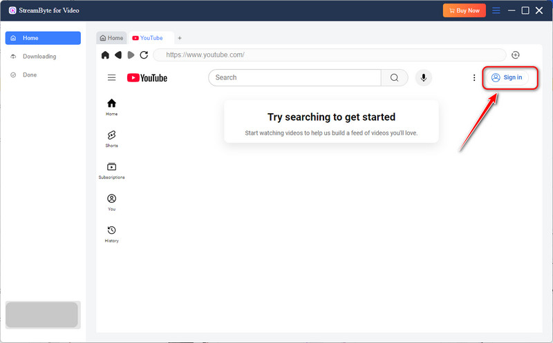 Youtube Log In