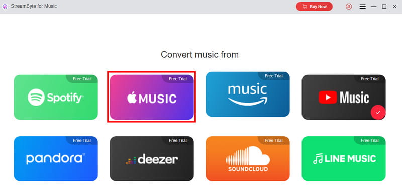 Click Apple Music Platform Streambyte