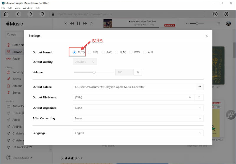 Customize Output Settings