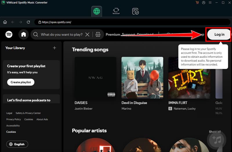 Log In Spotify Account Viwizard