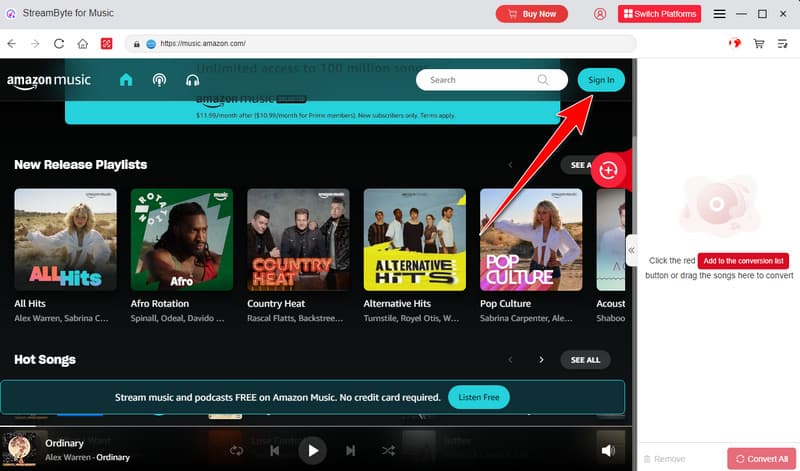 Sign In Amazon Streambyte