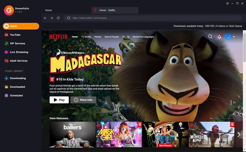 Streamgaga Interface